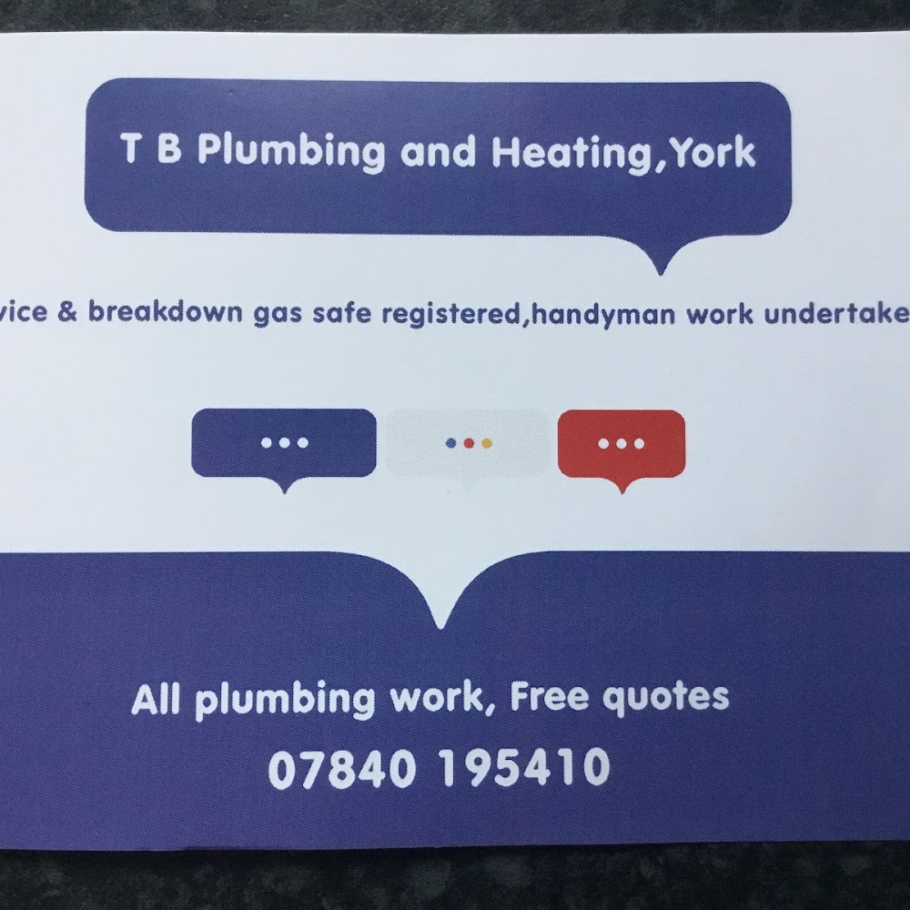 T B plumbing and heating , North Yorkshire
